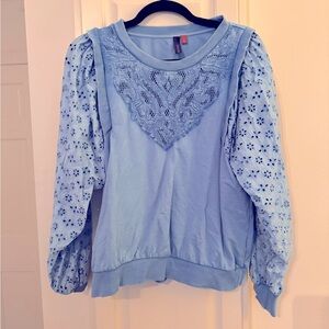 Anthropologie Pilcro lace side shirt